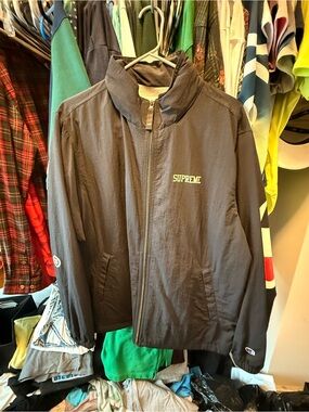 Champion Lightweight Black Zip-Up Jacket with Small Logo